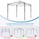 Benass Pop Up Canopy Replacement Top with Air Vent and 1" Reserved Velcro Strip (10x10, Light Blue)
