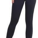 Womens Leggings High Waisted Lounge Legging 25" Inseam Gym Workout Leggings for Women Buttery Soft Yoga Pants (Black, L)