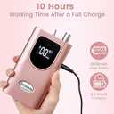 Delanie Professional Nail Drill High Torque 35000 RPM Rechargeable Portable Electric Nail File Filer for Acrylic Gel with Cuticle Bits, Salon Manicure Tool