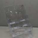 FixtureDisplays®  4 Tier Leaflet Holder Bi-fold  Literature Holder Clear Acrylic Wall Mountable, 13.5x9.3"
