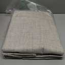 NICETOWN 100% Blackout Linen Curtains 90" Long for Bedroom, Thermal Insulated Living Room Curtains with Liner, Farmhouse Style Linen Blend Window Draperies for Dining Room (2 Panels, 52" W, Natural)