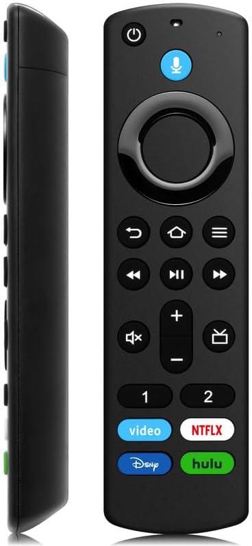Replacement Firestick Remote Control Fit for Fire Smart TV Cube/TV Stick(2nd/3rd Gen), Smart TV 3rd Gen/Stick Lite/HD/ 4K Max/4K, for All Insignia, Toshiba, Pioneer Smart TV with Voice Controller