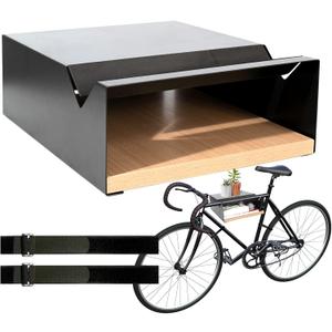 MOSHAY Bicycle Wall Mount S-Rack Bicycle Holder Aluminum Wood - Bicycle Mount for Road Bike Gravel Bike Touring Bike - Bicycle Stand Wall Indoor Storage for Garage Living Room