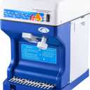VEVOR 110V Electric Shaved Ice Machine 500W Snow Cone Maker Tabletop w/Adjustable Ice Texture, Ice Shaving Machine 265LBs/hr for Home and Commerical Use (Blue)