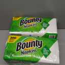 Bounty Paper Napkins, White or Printed, 200 Count, Pack of 2