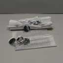 SMARTSTANDARD 2PCS Sliding Barn Door Handle, 12 Inch Heavy Duty Pull and Flush Hardware Set, Black, Large Rustic Two-Side Design, Round