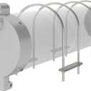 Conduit Carrier Kit for Safe Transport and Hold of 4" PVC Pipe, Reliable Protection Locking Mechanism Strong Stability, Silver