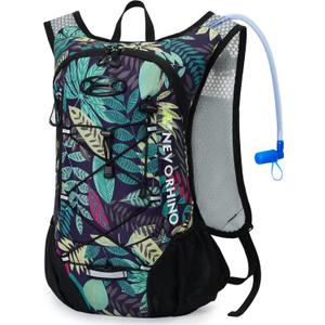 Lightweight Hydration Backpack, Running Backpack with 2L Water Bladder, Hydro Water Daypack for Cycling Hiking Rave for Men Women