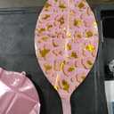Pink Cheetah Print Birthday Decorations Leopard Foil Cherry Print Balloons Happy Birthday Banner with Heart Balloons for Women Baby Shower Safari Wild Birthday Theme Party Supplies