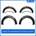Tyger Auto Fender Flare Compatible with 2015-2017 Ford F-150, Smooth Textured Black Paintable Bolt-Riveted Style 4pc | TG-FF8F4168