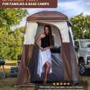 KingCamp Shower Tent Oversize Outdoor for Camping Dressing Portable Shelter Changing Room Privacy Single, Coffee 66x66x85"
