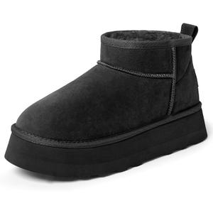 Snow Boots for women, Platform Mini Boots for women Comfortable and Furry (9, Black)