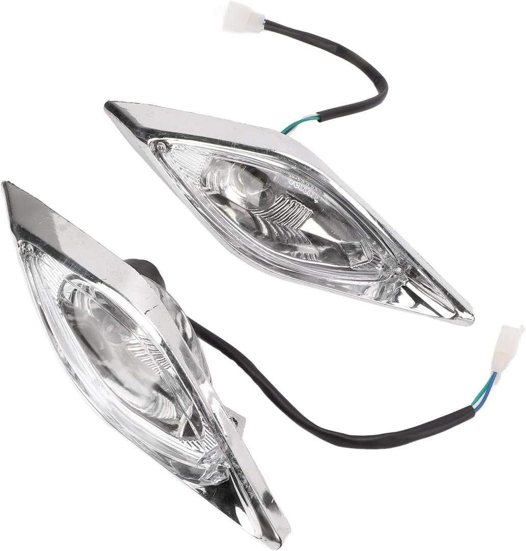 Atv Headlights, Front Left Right Headlights 3 Wire Head Lamps, For 125 4 Wheel Atv Quad