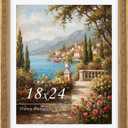 Golden State Art 18x24 Ornate Picture Frame Display 16x20 Photo With Mat
