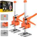 Mtnte Labor Saving Arm Jack Handle 2 Pack,15 in Construction Jack, Wall Tile Locator, Multi-Function Height Adjustment Lifting Device, Door Panel Lifting Cabinet,Raised 10 in,Load 400LBS