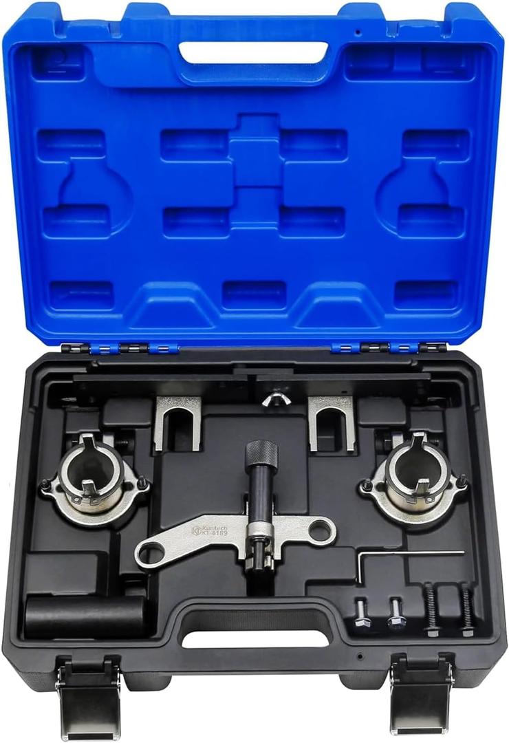Camshaft Aligning Flywheel Locking Crankshaft Pulley Holding Tool Timing Tool kit compatible with GM Onix Tracker Chevrolet 1.0 12V 3 cylinders 1.2 12V Ecotec Engine replace CR490 with 22mm Socket