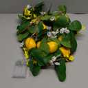 2Pcs Artificial Lemon Garland Spring Summer Greenery Vine Garlands with Lemons Dense Flowers Fairy Light Battery Powered for Door Wall Mantle Wedding Party Table Christmas Decorations