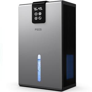 Dehumidifier, Dehumidifiers for Home, 98 OZ Water Tank, (1000 sq.ft) Quiet Dehumidifier for Basement Bathroom Bedroom with Humidity Display, Auto Shut Off, Relaxing 7 Color Ambient Light(Black)