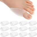 Dimeho 12 Pcs Bunion Cushion Protector, Bunion Corrector Pads with Separator Guards Clear Shields Relief for Big Toe Calluses Corns