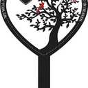 BUoonyer Stake Graves Cemetery Decorations - Dad Metal Memorial Grave Markers, Father Heart Graveyard Sympathy Plaque, Cardinal Remembrance Graveside Burial Decor Sign for Outside Outdoor Yard Garden