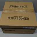 TOPIA HANGER Slim Natural Wood Hangers with Extra Soft NonSlip Rubber Grips, 21Pack HighGrade Fashion Hanger No Shoulder Bump for Sweaters, Hoodies, Jacket, Dress, Coat CT15N30