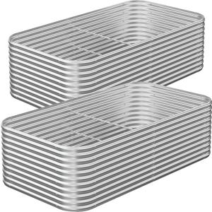 2 Pack Tall 6x3FT Raised Beds for Gardening, Corrugated Galvanized Steel Raised Garden Bed, Outdoor Metal Above Ground Garden Bed for Vegetables and Flowers (Silver)