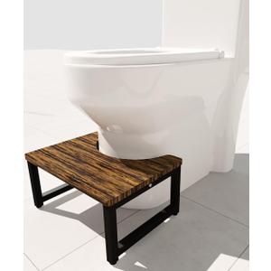 9 Inch Height Bathroom Toilet Stool, Versatile Stool for Adults, Seniors & Children,Portable Poop Stool for Bathroom Withstands up to 330 lbs, Black