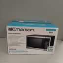 Emerson 1.2 Cu. Ft. Microwave Oven with Inverter, Timer & LED Display, 1000W, 10 Power Levels, 8 Pre-Programmed Settings, Removable Glass Turntable with Child Safe Lock, MWI1212SS, Stainless Steel