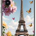 Case for Galaxy S26 Ultra, Eiffel Tower Butterfly Flowers Drop Protection Shockproof Case TPU Full Body Protective Scratch-Resistant Cover for Samsung Galaxy S26 Ultra