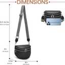 Medium Bum Bags for Women Crossbody PU Leather Womens Fanny Pack Purse Checkered Crossbody bag Belt Purse Black