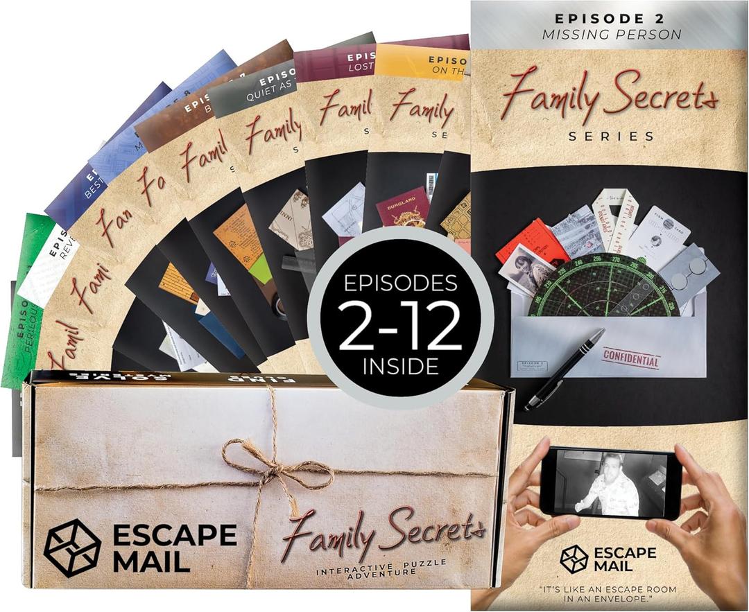 Escape Mail - Family Secrets Series - (Episodes 2 to 12 Only) - Escape Room Kit Game for Family | Fun Adults & Teens Puzzle Mystery & Adventure