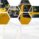 Grab Handles Roll Bar Hand Grips Accessories for Jeep Wrangler TJ JK JL & Gladiator, fits Sahara/Rubicon/Willys/4XE/Sport (No Sky One-Touch), Red 2 Packs