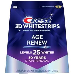 Crest 3D Whitestrips, Supreme Flexfit, Teeth Whitening Strip Kit, 16 Strips (21 Treatments)