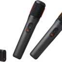 JBL PartyBox Wireless Mic - 2X Digital Wireless Microphones, Rechargeable Battery (20hrs - 700mAh), Clear Voice, Crisp Sound, Stable 2.4GHz Connection, Compatible with All PartyBox Speakers (Black)