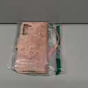 Designed for Samsung Galaxy S25 FE 5G Case Wallet,Women Flip Folio Cover with Embossed PU Leather Stand Credit Card Holders Slots Wrist Strap Phone Case for Samsung S25 FE (Rose Gold Butterfly)