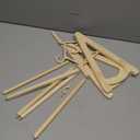 Civaner 11 Pcs Wooden Doll Garment Rack with Clothes Hanger for 18 Inch Doll Clothes Mini Wardrobe Furniture for Dollhouse Accessories Baby Shower Supplies Displaying Biscuits