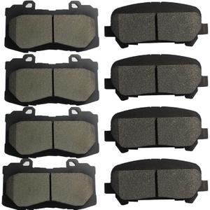 SIPAUTEC-Front & Rear Carbon Fiber Ceramic Brake Pads Compatible with Chevy Colorado GMC Canyon 2015-2020 | OEM Fitment | Low Noise | Dust Free | 8 Brake Pads
