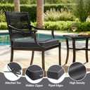 MIULEE Grey Outdoor Chair Cushions Set of 2, 19x19x3 Inch Waterproof Patio Seat Cushions for Outdoor Furniture Couch Sofa, 3 Year Color Fastness High Density Foam with Adjustable Ties