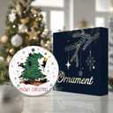 2 x Meowy Christmas Cat Ornament  Funny Ceramic Holiday Decoration with Black Cats in Christmas Tree  Cute Pet Lover Gift  Rustic Farmhouse Xmas Tree Dcor with Cats