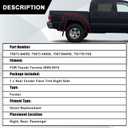 SecosAutoparts Fender Flare Rear Right Side Compatible with Toyota Tacoma 2005-2015 Replace# 7587304050, 75873-04050