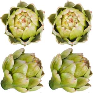 Notakia 4Pcs Green Large Faux Artichokes for Decoration Bowl Fillers Fake Fruit Artificial Artichokes that Look Real Realistic Fake Vegetable Decor for Home Kitchen Table Party Centerpiece