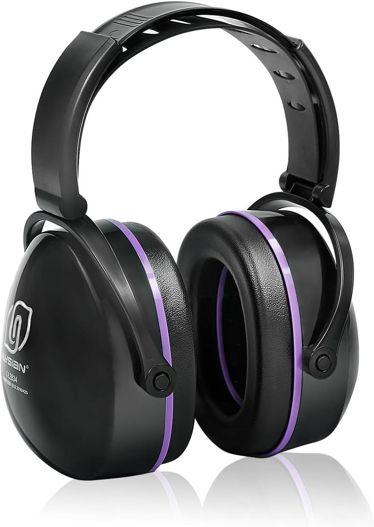 LYSIAN Foldable Noise Reduction Earmuffs, Hearing Protection Safety Ear Muffs for Shooting, Workshop,Loud Security Events