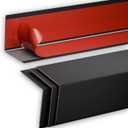 4PCS 48" Metal Corner Protectors, Aluminum Self Adhesive Corner Guards, Metal Wall Edge Protector Strip, Furniture Corner Protectors, Edge Trim for Cabinets and Kitchen Islands (Black, 48"x2"x2")
