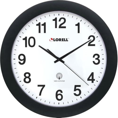 Lorell 60997 Wall Clock, 12-Inch, Arabic Numerals, White Dial/Black Frame