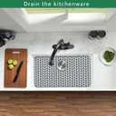 GUUKIN Sink Protectors for Kitchen Sink, 26''x 14'' Silicone Kitchen Sink Mat Grid for Bottom of Farmhouse Stainless Steel Porcelain Sink with Rear Drain (Grey)