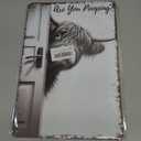 8x12 Inch Vintage Highland Cow Metal Sign, Funny Bathroom Wall Art with "Are You Pooping?" Quote, Unique Western Farmhouse Decor for Cow Lovers