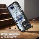 ZIYE Designed for iPhone 16 Wallet Case with Card Holder, Black
