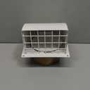 4 Inch Dryer Vent Cover Outside, HG Power Metal Exterior Vent Cover with Removable Screen & Cushioned Non-Return Flap, Air Wall Vent for House, Range Hood, AC, Opening Diameter: 3.81" White