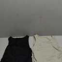 OQQ Women's 2 Piece Tank Tops Crew Neck Sleeveless Basic Stretch Casusal Yoga Crop Camis Black Jade Green, M