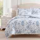 Martha Stewart - King Comforter Set with Shams, Cotton Sateen